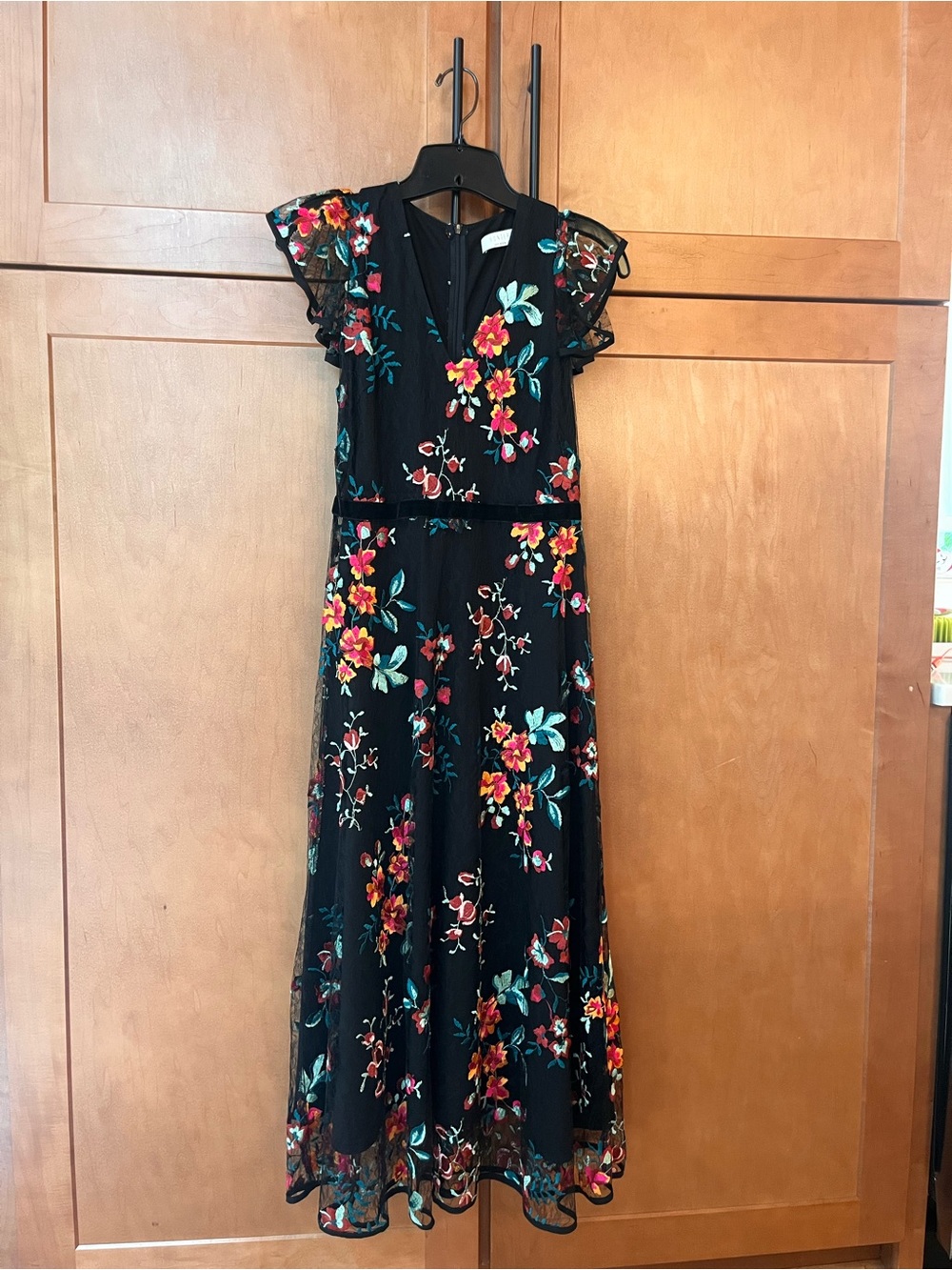 Hunter Bell Floral Embroidered Midi Dress